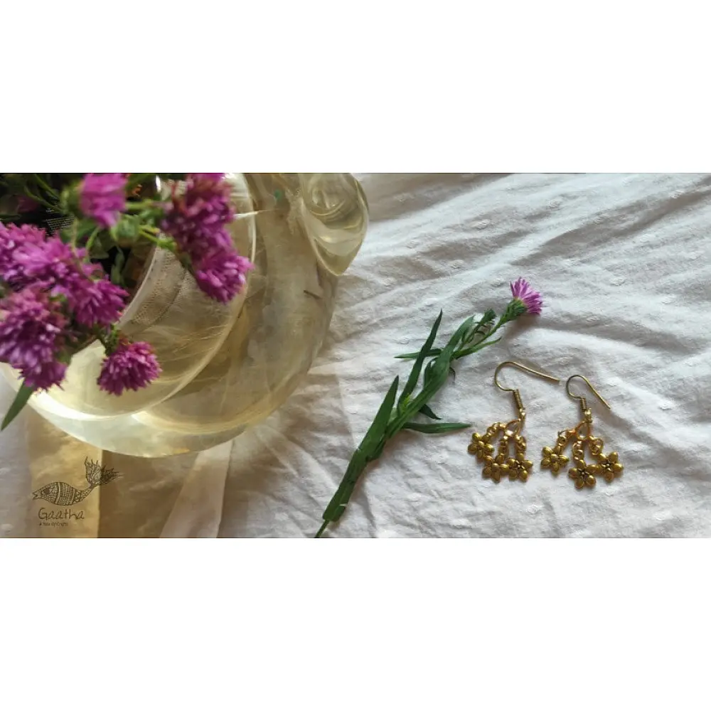 shop handmade Designer Brass & Kundan Earring